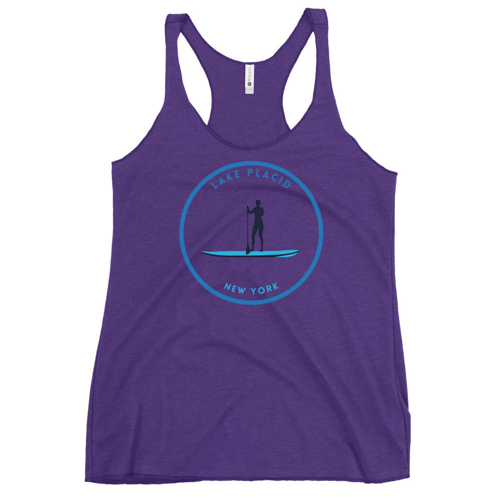 Lake Placid New York Freshwater Paddle Women's Racerback Tank