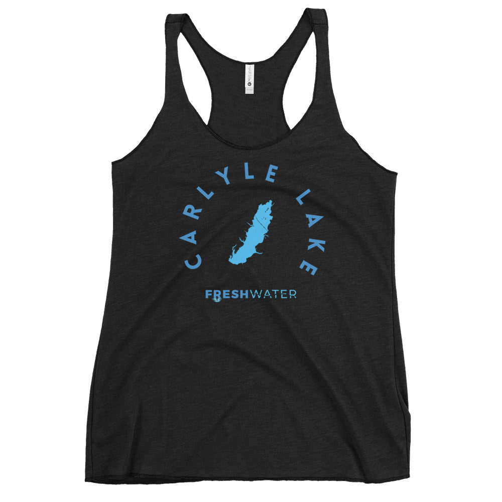 Carlyle Lake Illinois Freshwater Blue Women's Racerback Tank