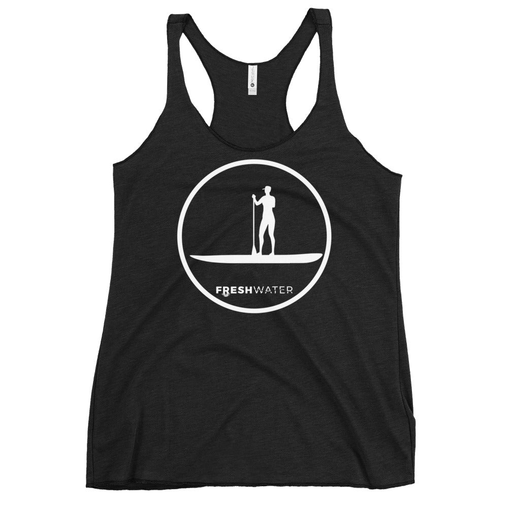 Freshwater Paddle BW Women's Racerback Tank