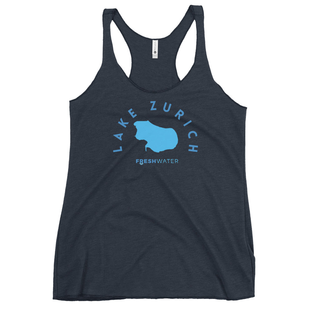Lake Zurich Freshwater Blue Women's Racerback Tank