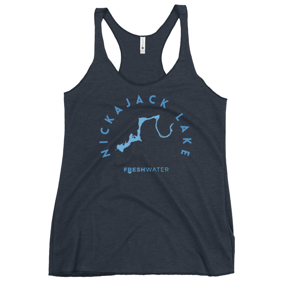 Nickajack Lake Tennessee Freshwater Blue Women's Racerback Tank