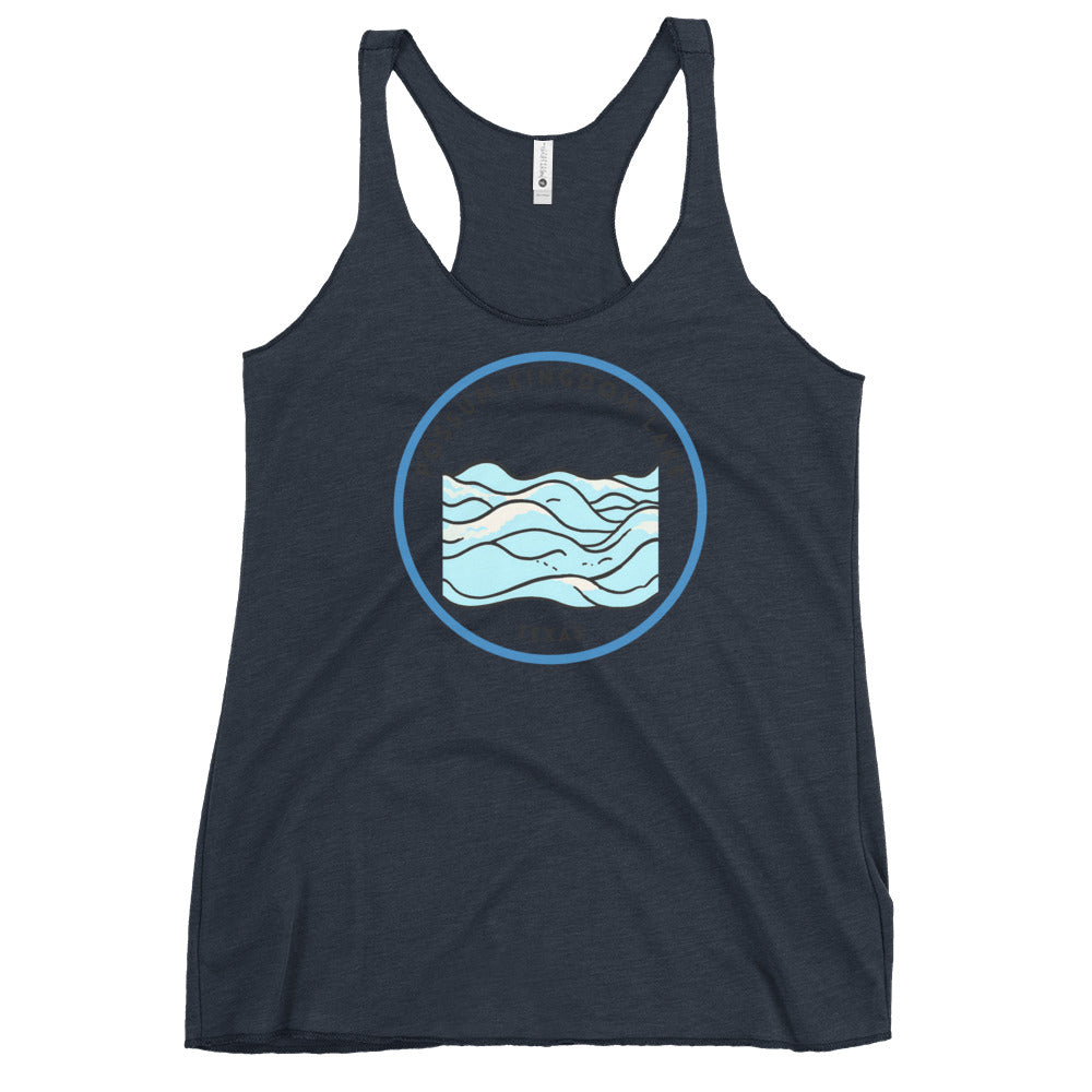 Possum Kingdom Lake Texas Freshwater Waves Women's Racerback Tank