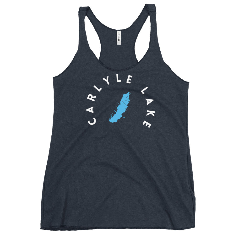 Carlyle Lake Illinois Freshwater WB Women's Racerback Tank