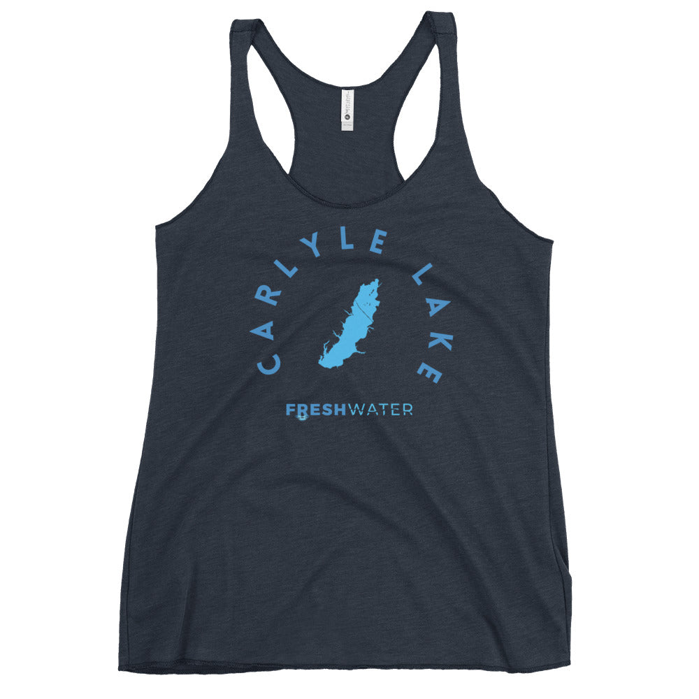 Carlyle Lake Illinois Freshwater Blue Women's Racerback Tank