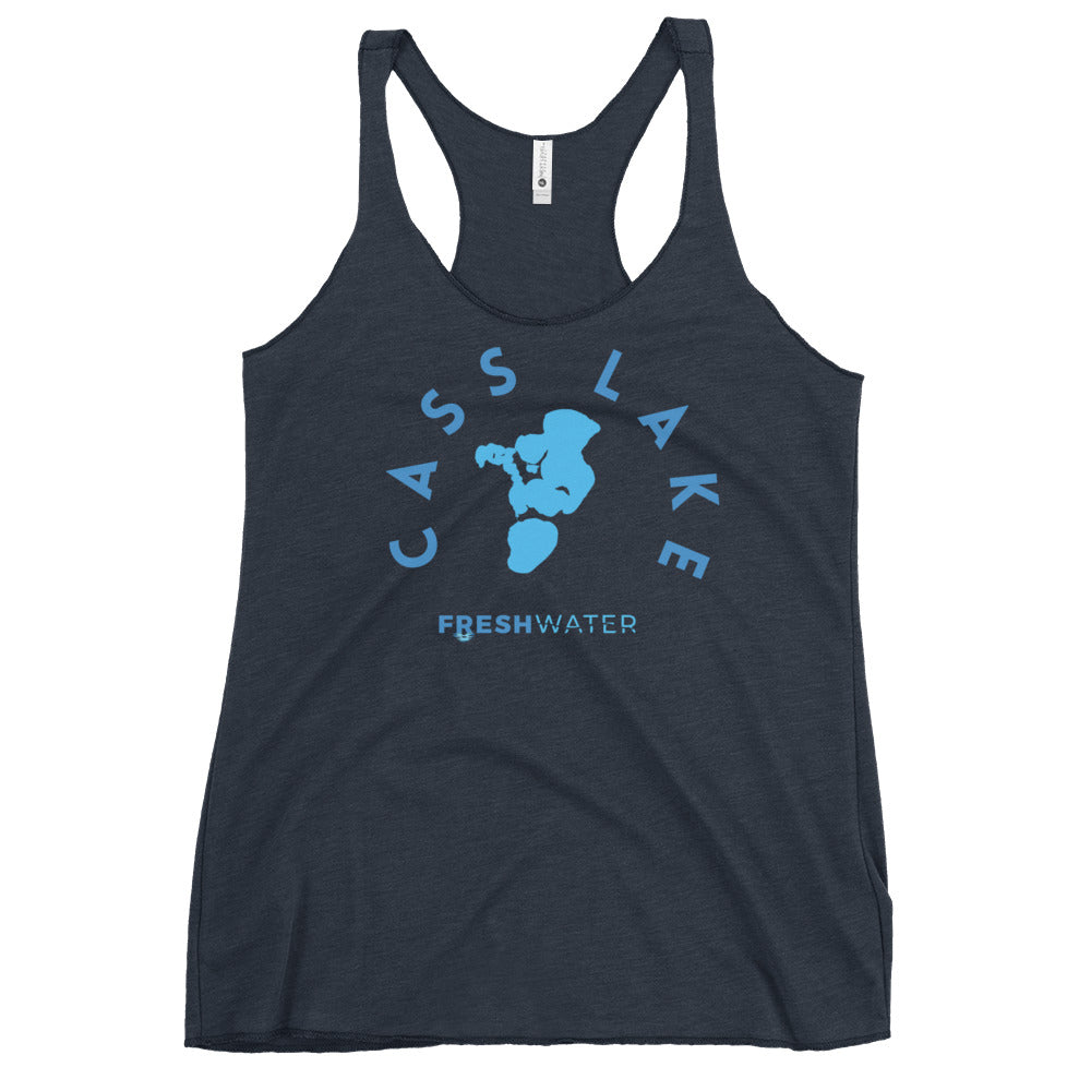 Cass Lake Minnesota Freshwater Blue Women's Racerback Tank