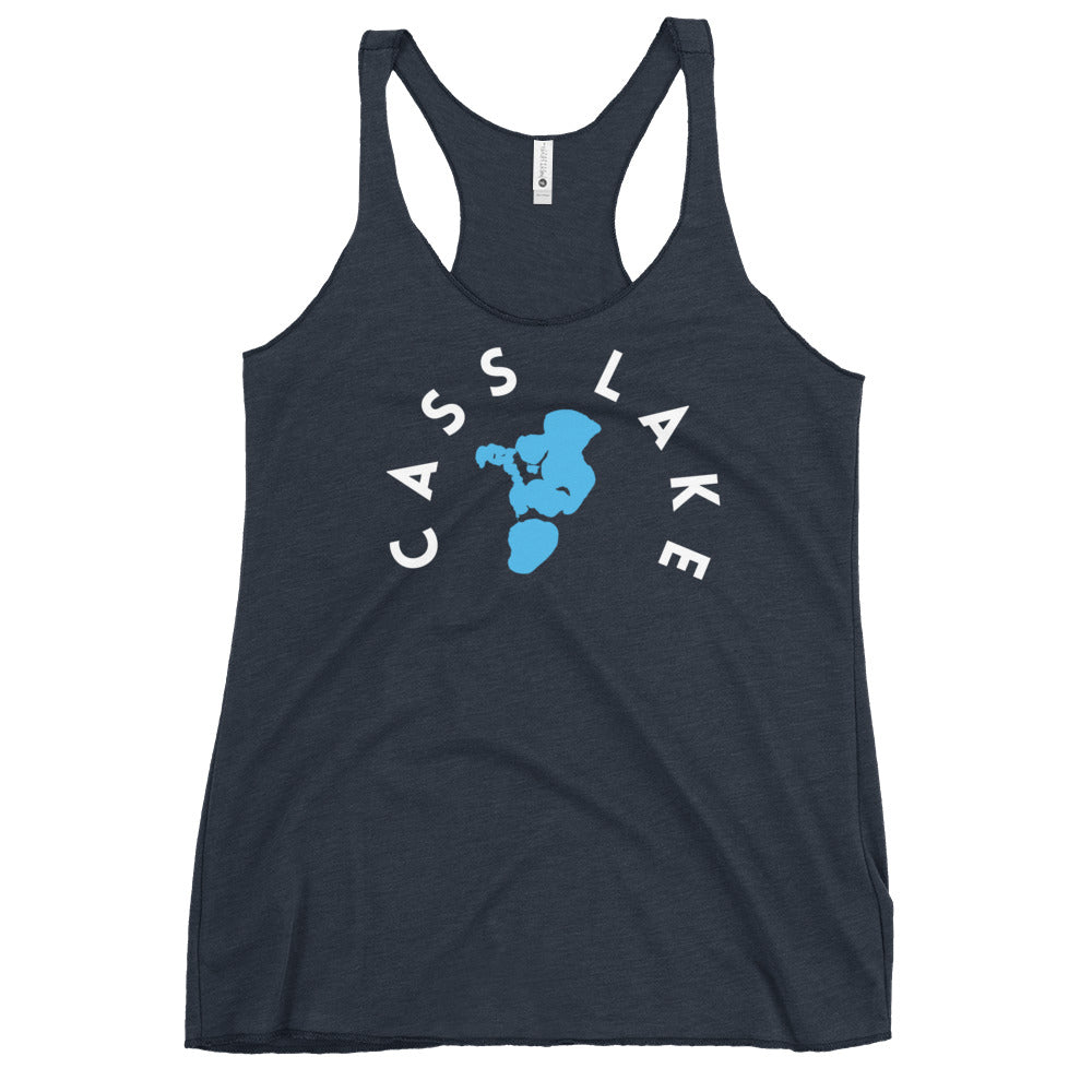 Cass Lake Minnesota Freshwater WB Women's Racerback Tank
