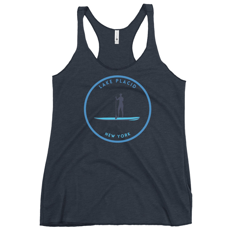 Lake Placid New York Freshwater Paddle Women's Racerback Tank