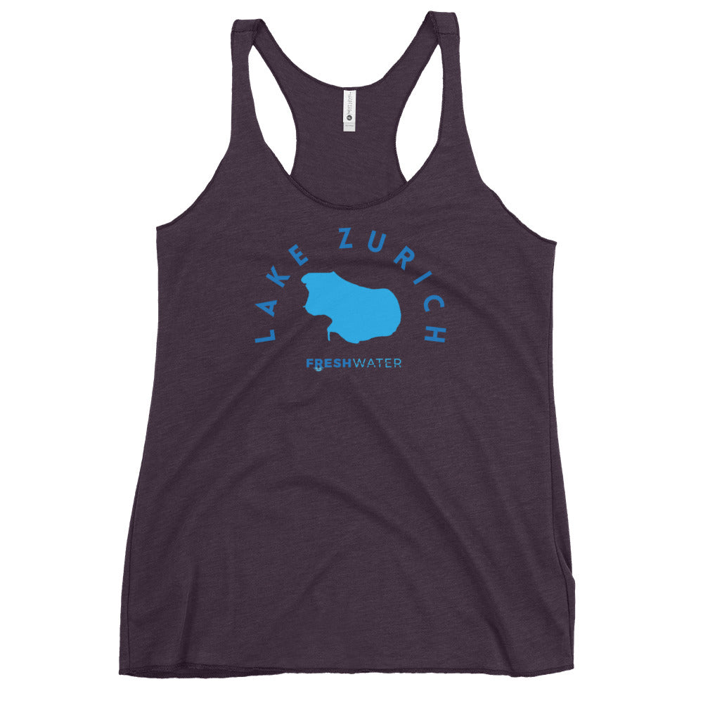 Lake Zurich Freshwater Blue Women's Racerback Tank