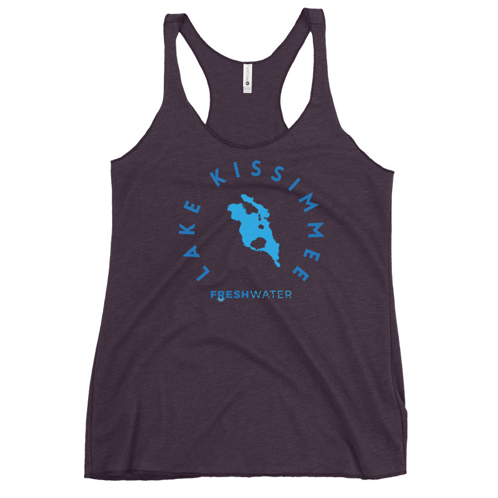 Lake Kissimmee Florida Freshwater Blue Women's Racerback Tank