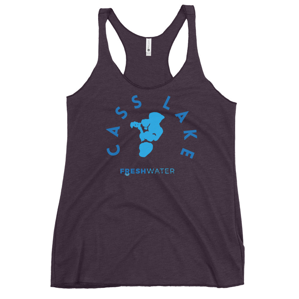 Cass Lake Minnesota Freshwater Blue Women's Racerback Tank