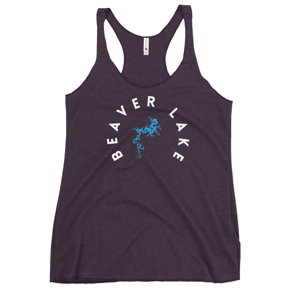 Beaver Lake Arkansas Freshwater WB Women's Racerback Tank