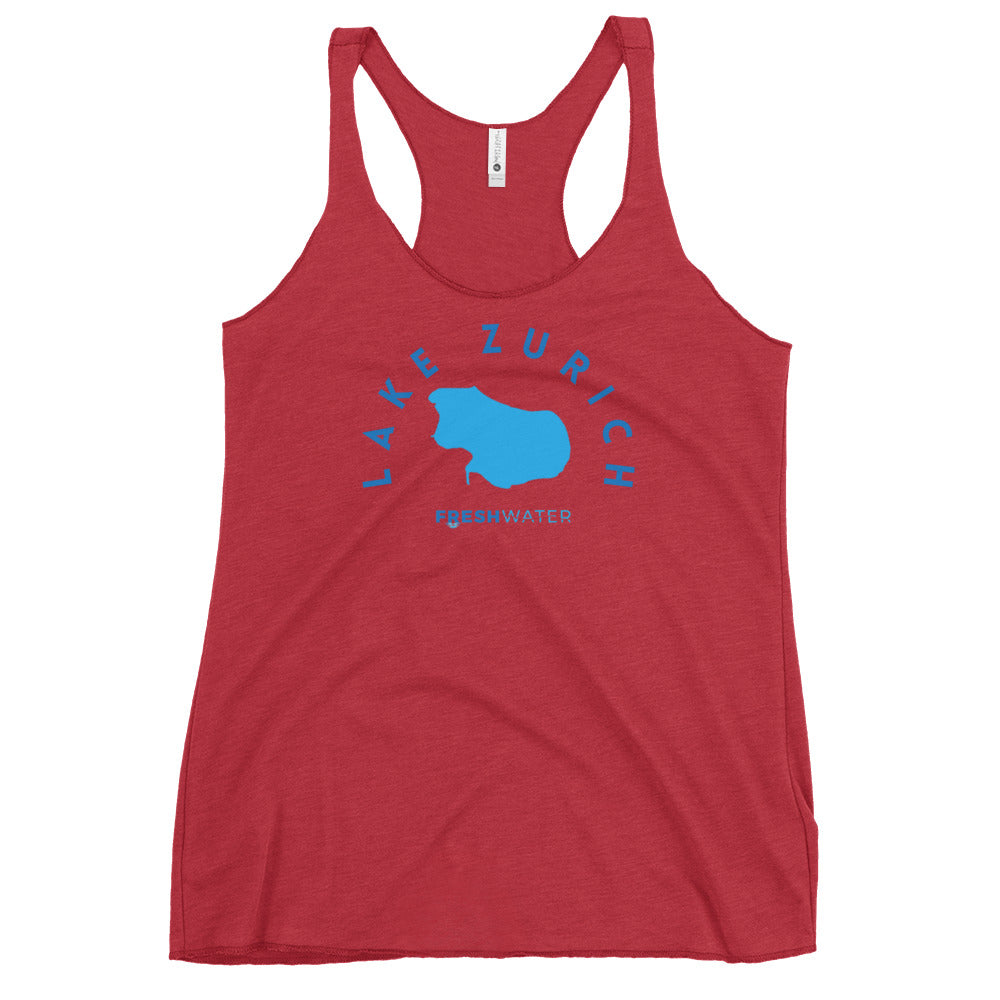 Lake Zurich Freshwater Blue Women's Racerback Tank