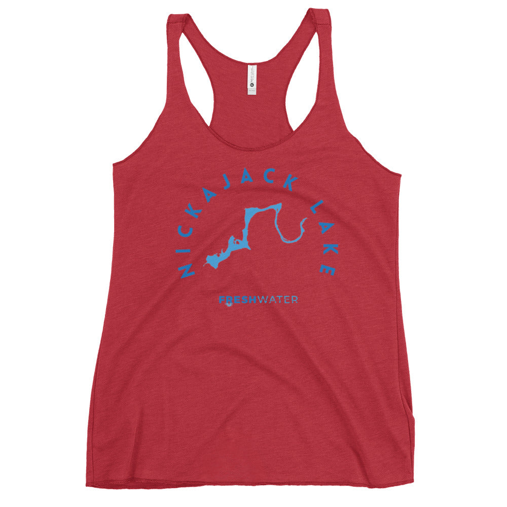 Nickajack Lake Tennessee Freshwater Blue Women's Racerback Tank