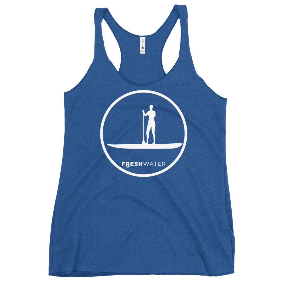 Freshwater Paddle BW Women's Racerback Tank