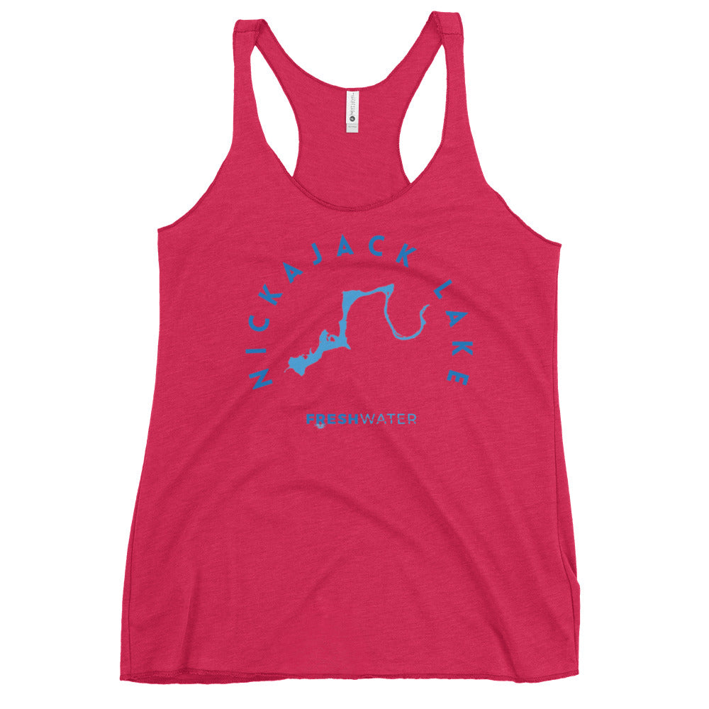 Nickajack Lake Tennessee Freshwater Blue Women's Racerback Tank