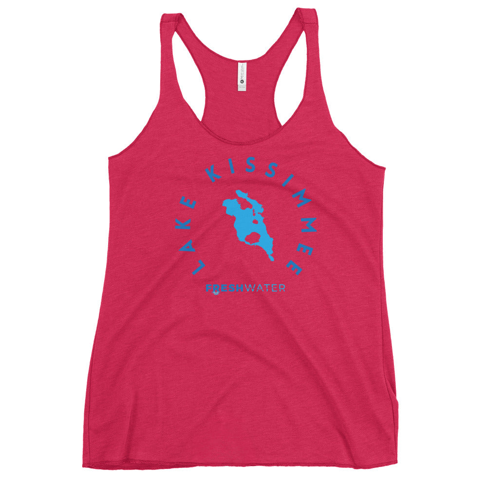 Lake Kissimmee Florida Freshwater Blue Women's Racerback Tank