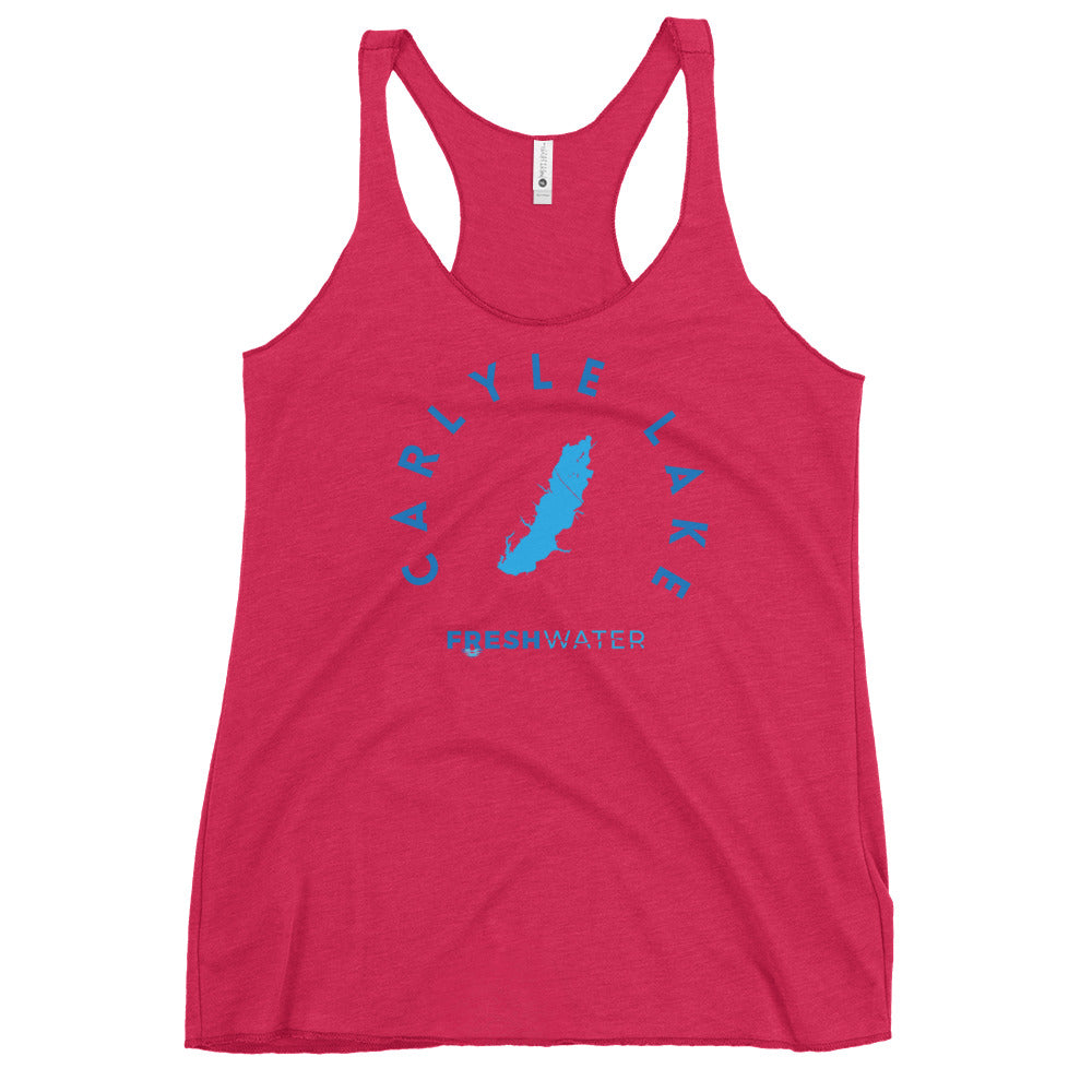 Carlyle Lake Illinois Freshwater Blue Women's Racerback Tank