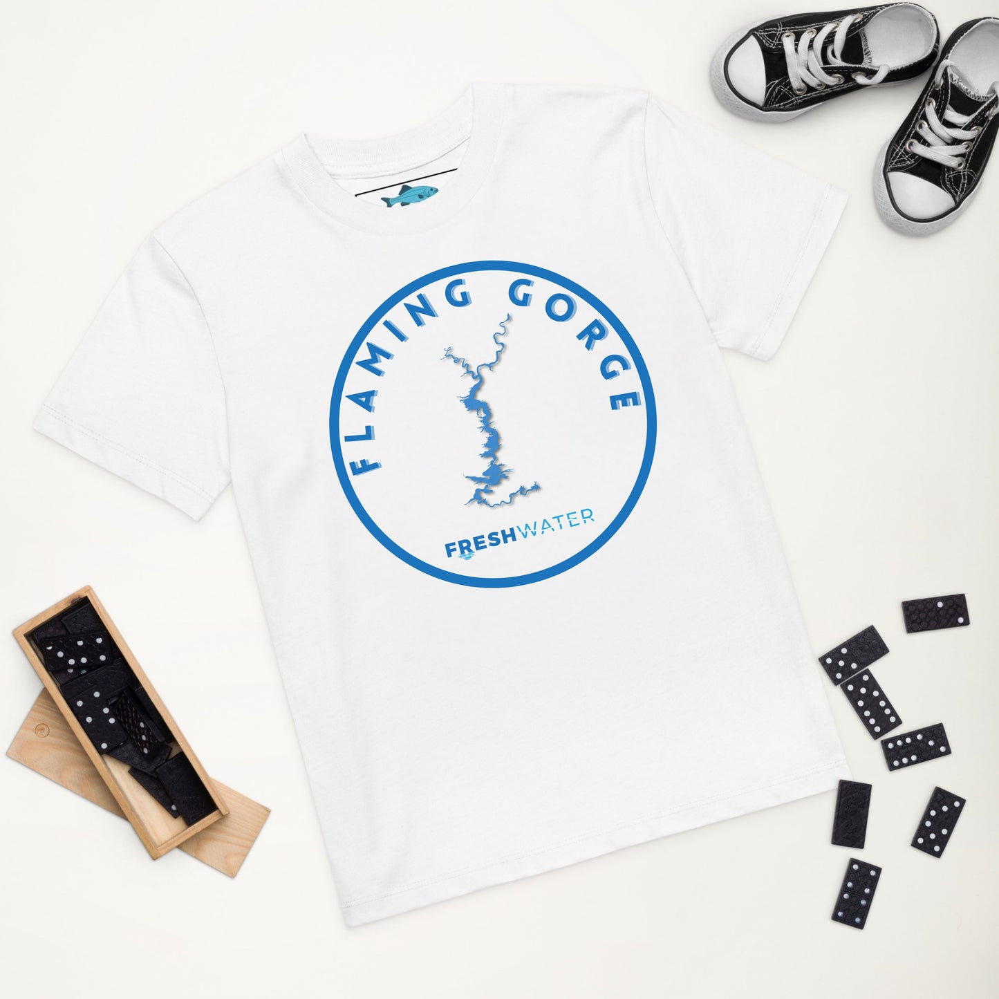 Flaming Gorge Res Kids Organic T-Shirt