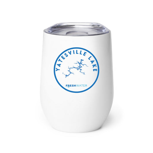 Yatesville Lake Premium Wine tumbler