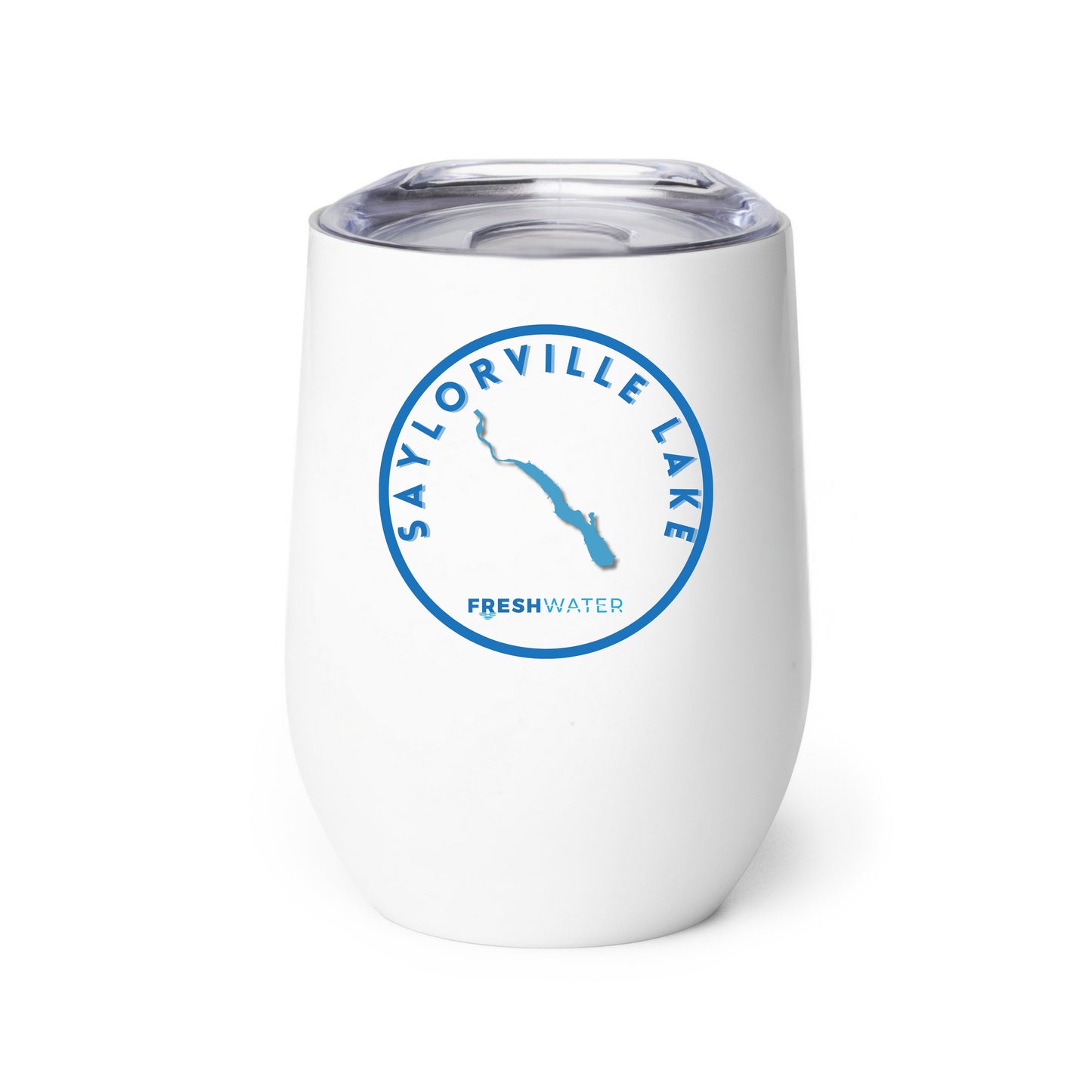 Saylorville Lake Premium Wine tumbler