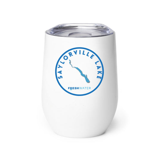 Saylorville Lake Premium Wine tumbler