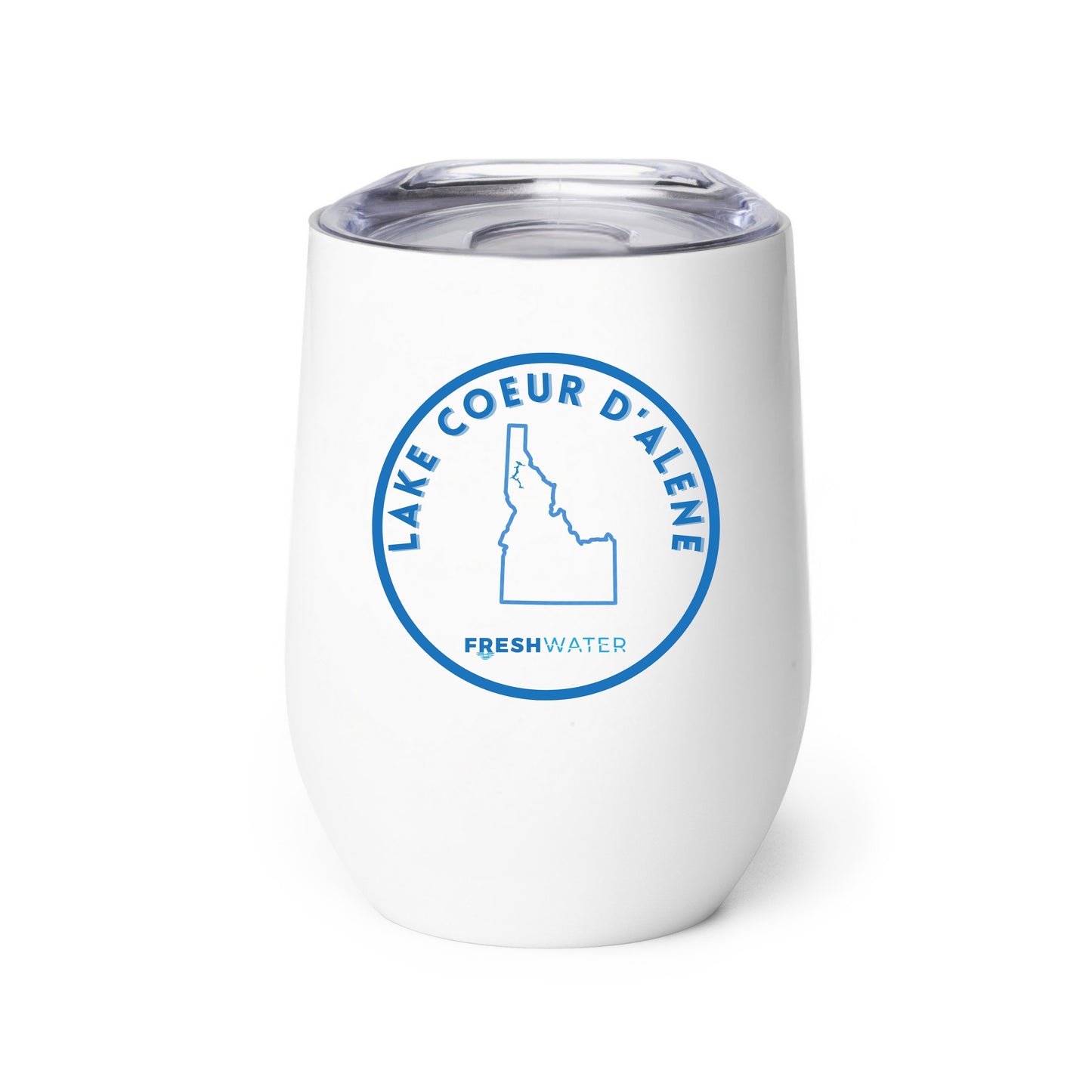 Lake Coeur d'Alene Premium Wine tumbler