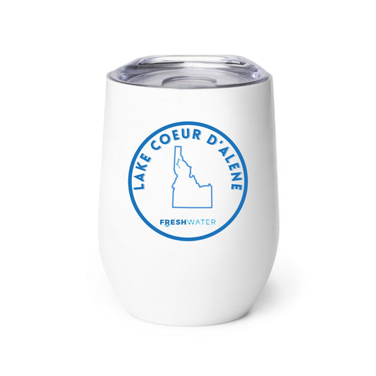 Lake Coeur d'Alene Premium Wine tumbler