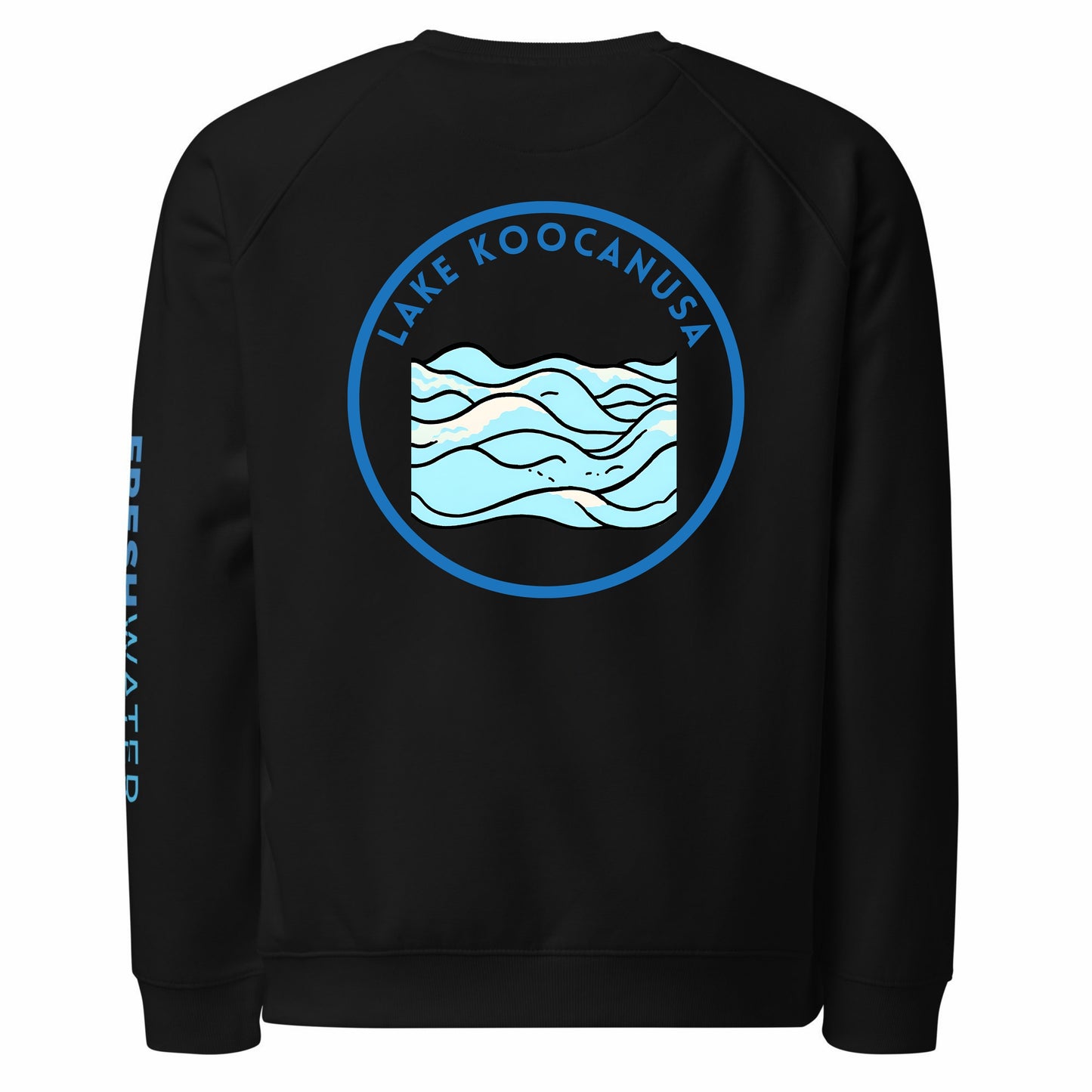 Lake Koocanusa organic raglan sweatshirt