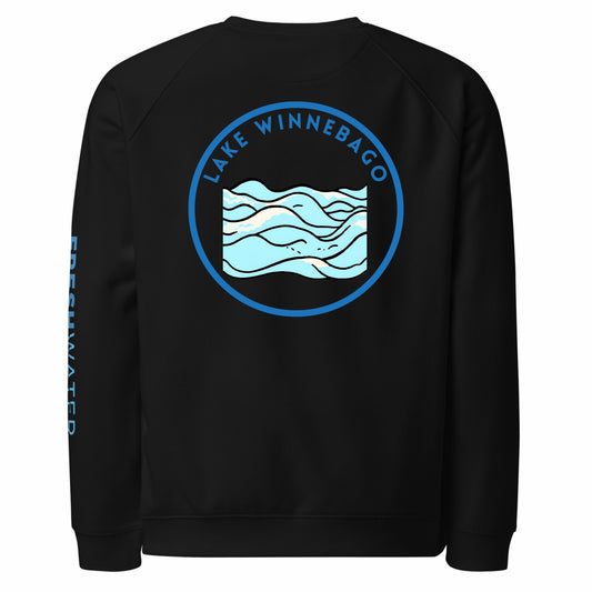 Lake Winnebago organic raglan sweatshirt