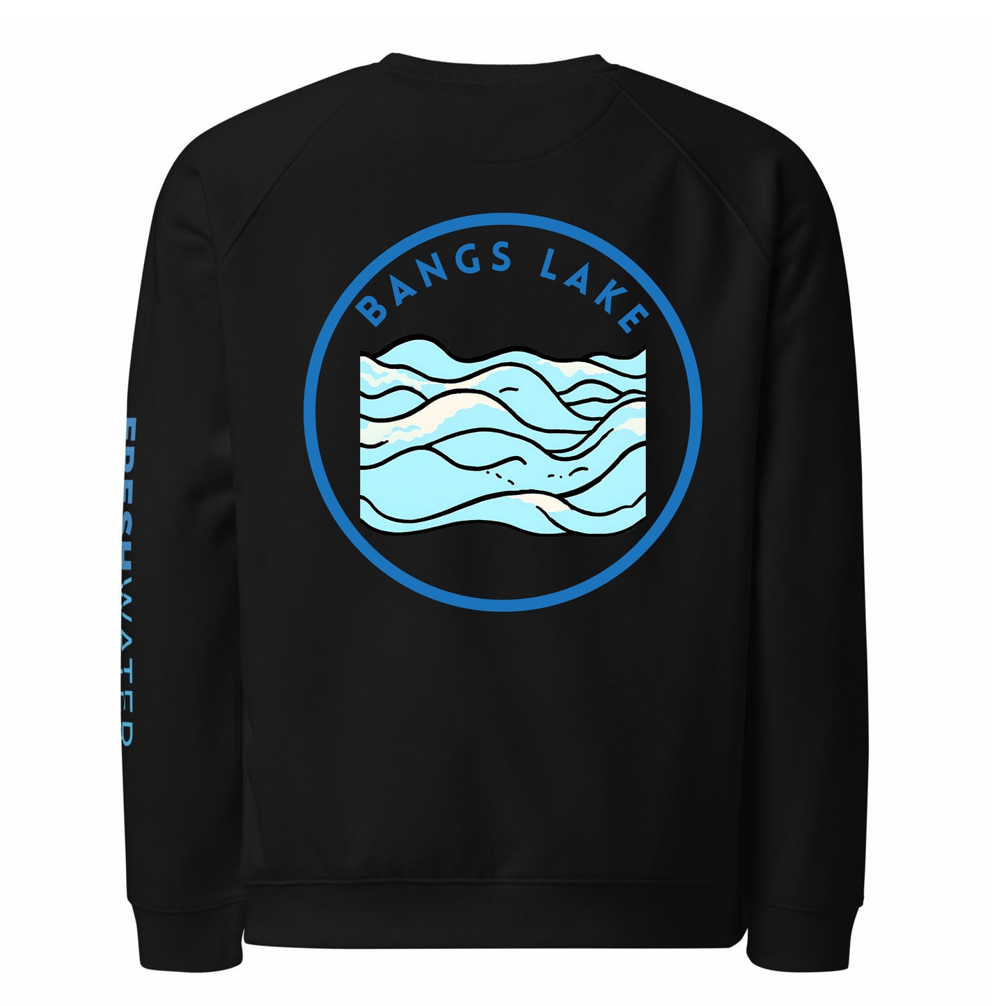 Bangs Lake organic raglan sweatshirt