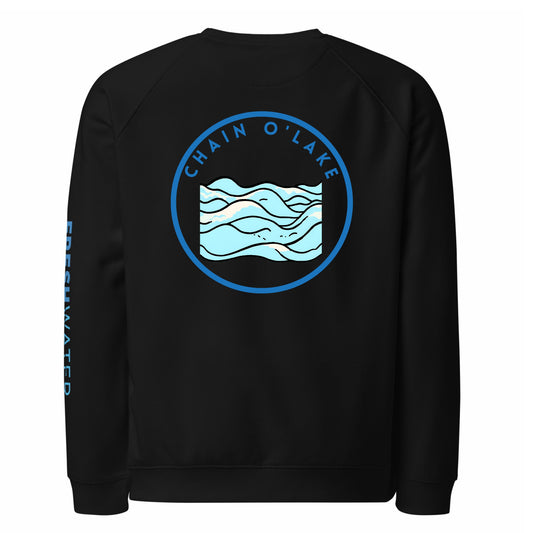 Chain O'Lakes Premium organic raglan sweatshirt