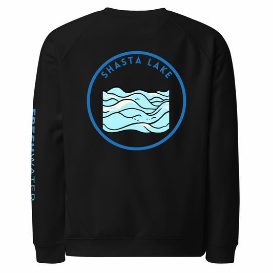 Shasta Lake organic raglan sweatshirt