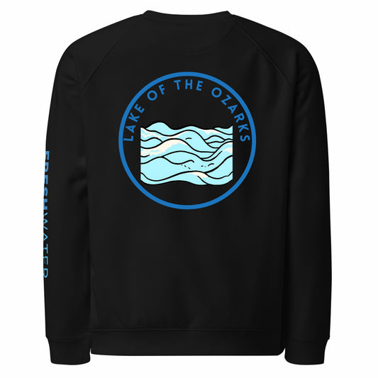 Lake of the Ozarks Premium organic raglan sweatshirt
