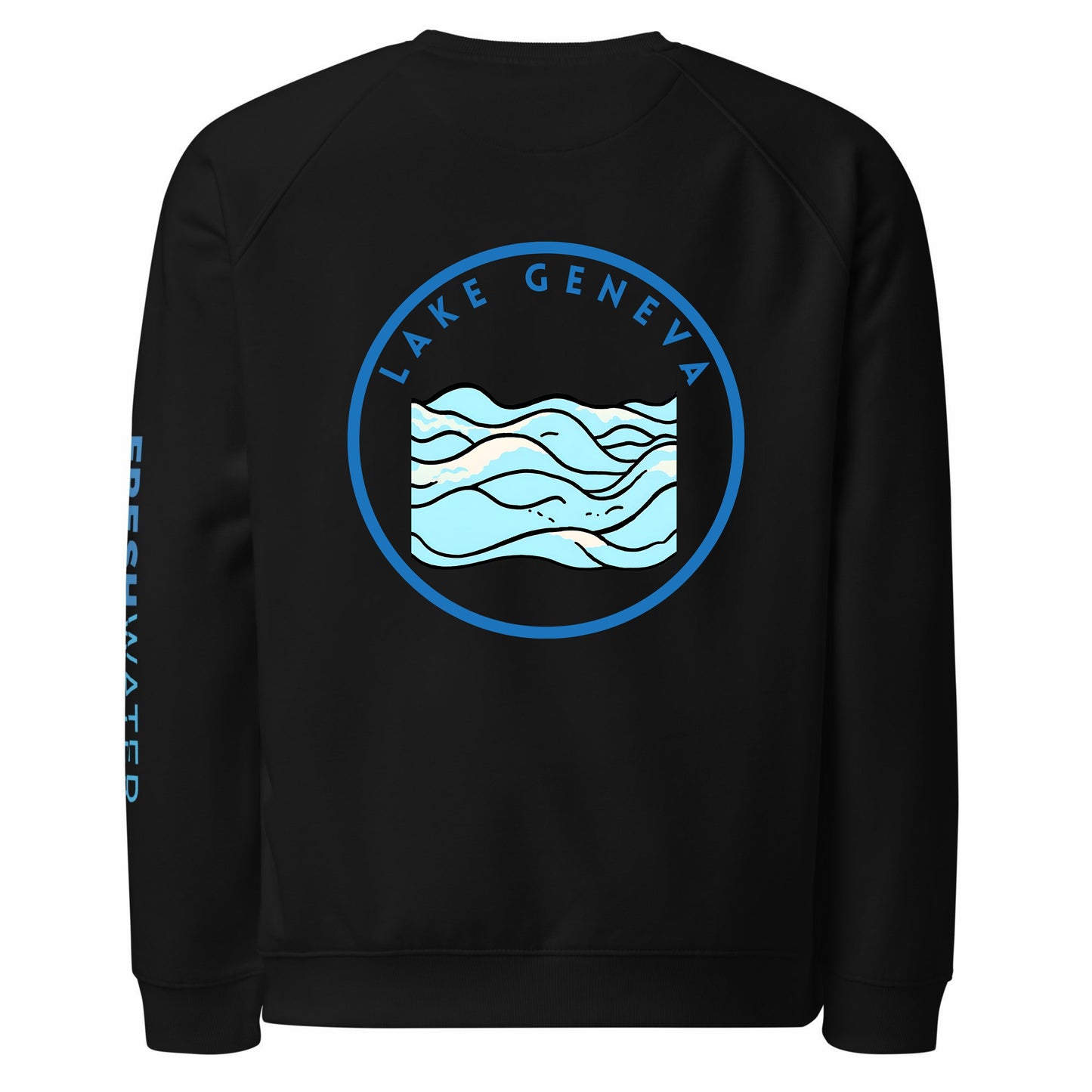 Lake Geneva Premium organic raglan sweatshirt