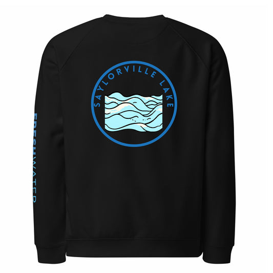 Saylorville Lake organic raglan sweatshirt