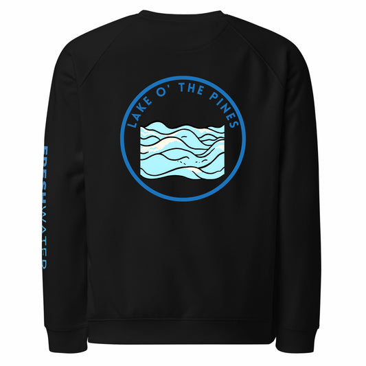 Lake O' the Pines Premium organic raglan sweatshirt