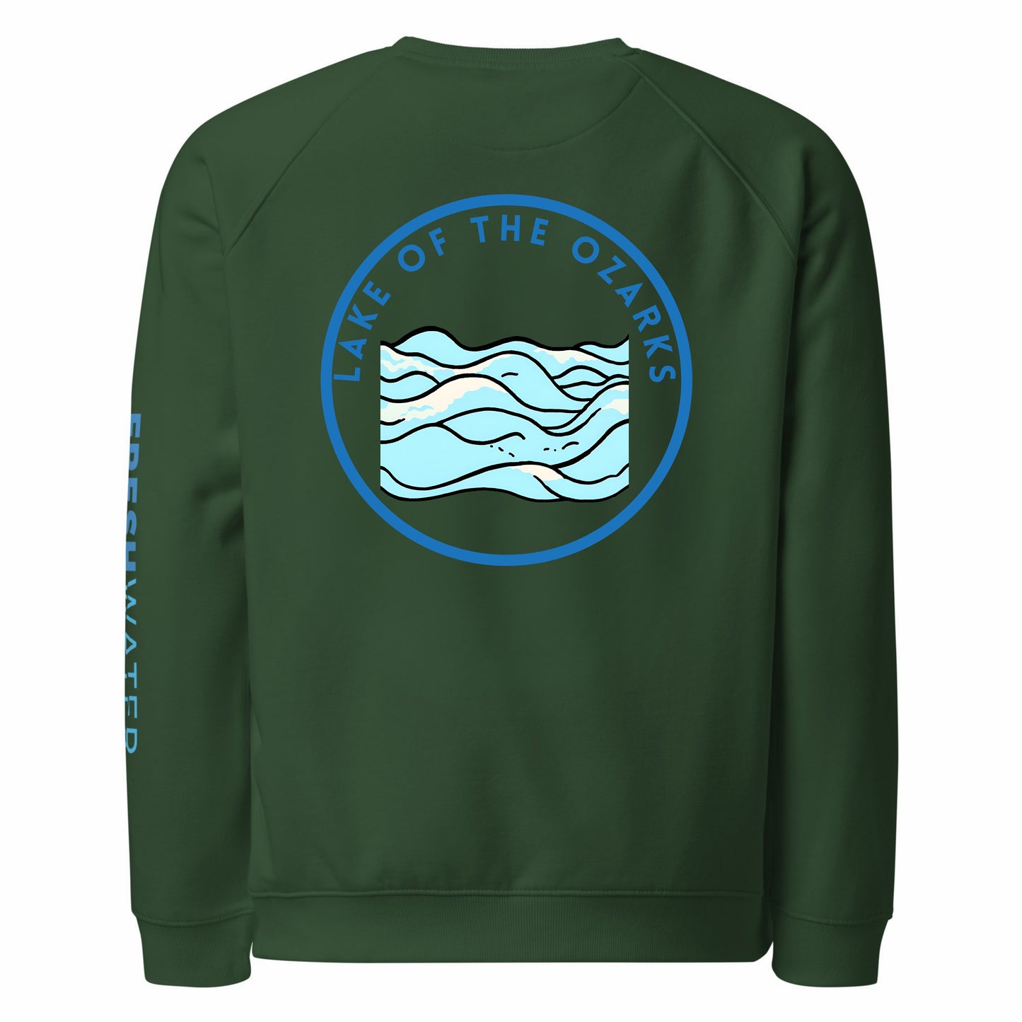 Lake of the Ozarks Premium organic raglan sweatshirt