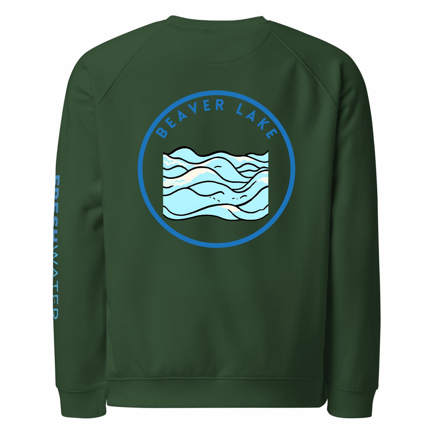 Beaver Lake Premium organic raglan sweatshirt