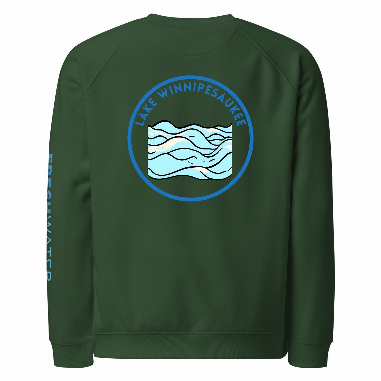 Lake Winnipesaukee organic raglan sweatshirt