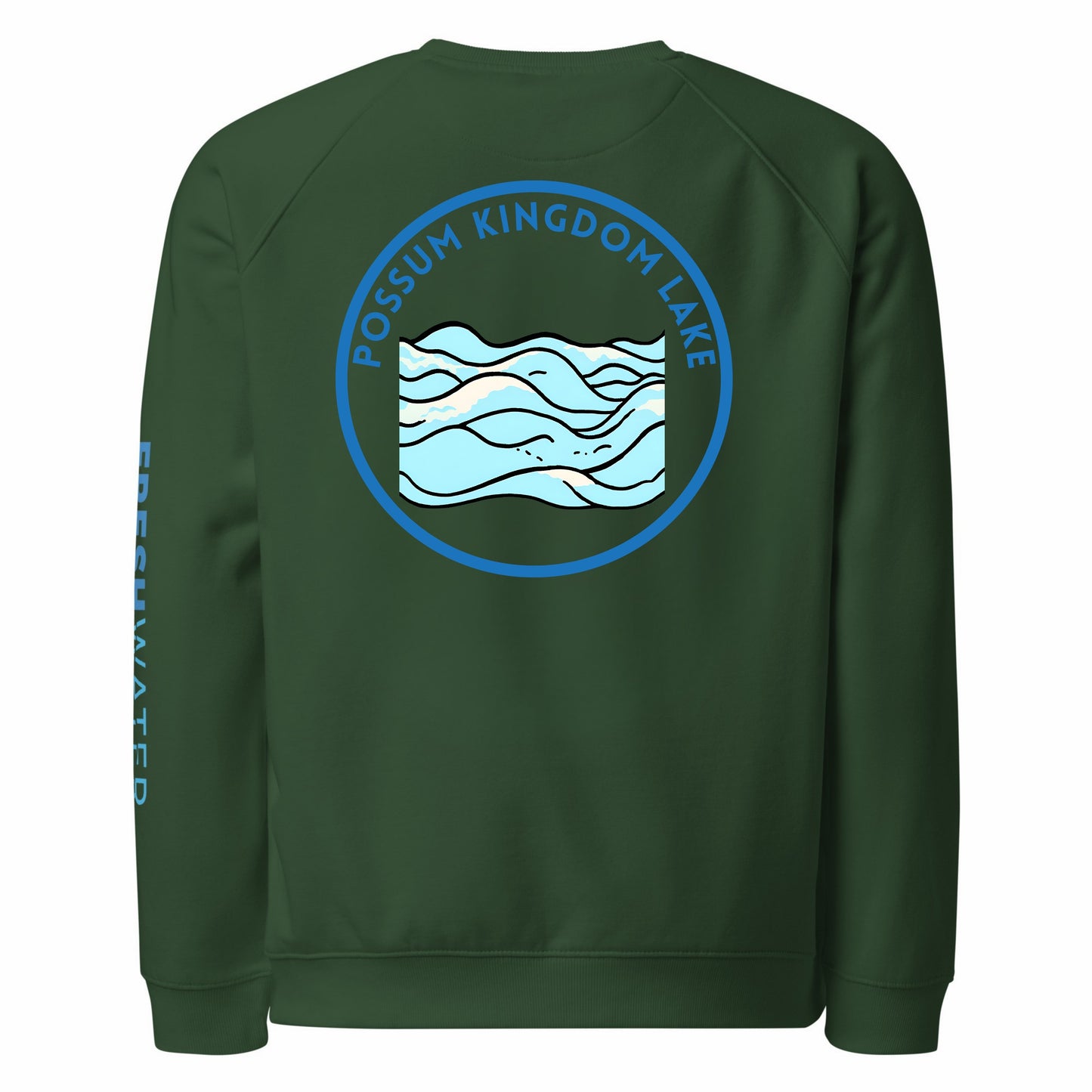 Possum Kingdom Lake Premium organic raglan sweatshirt