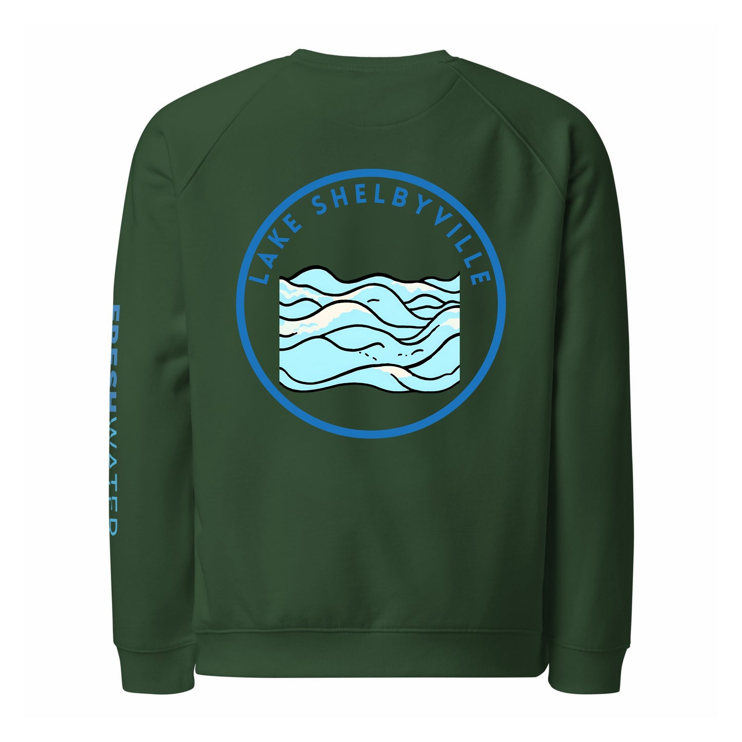 Lake Geneva Premium organic raglan sweatshirt