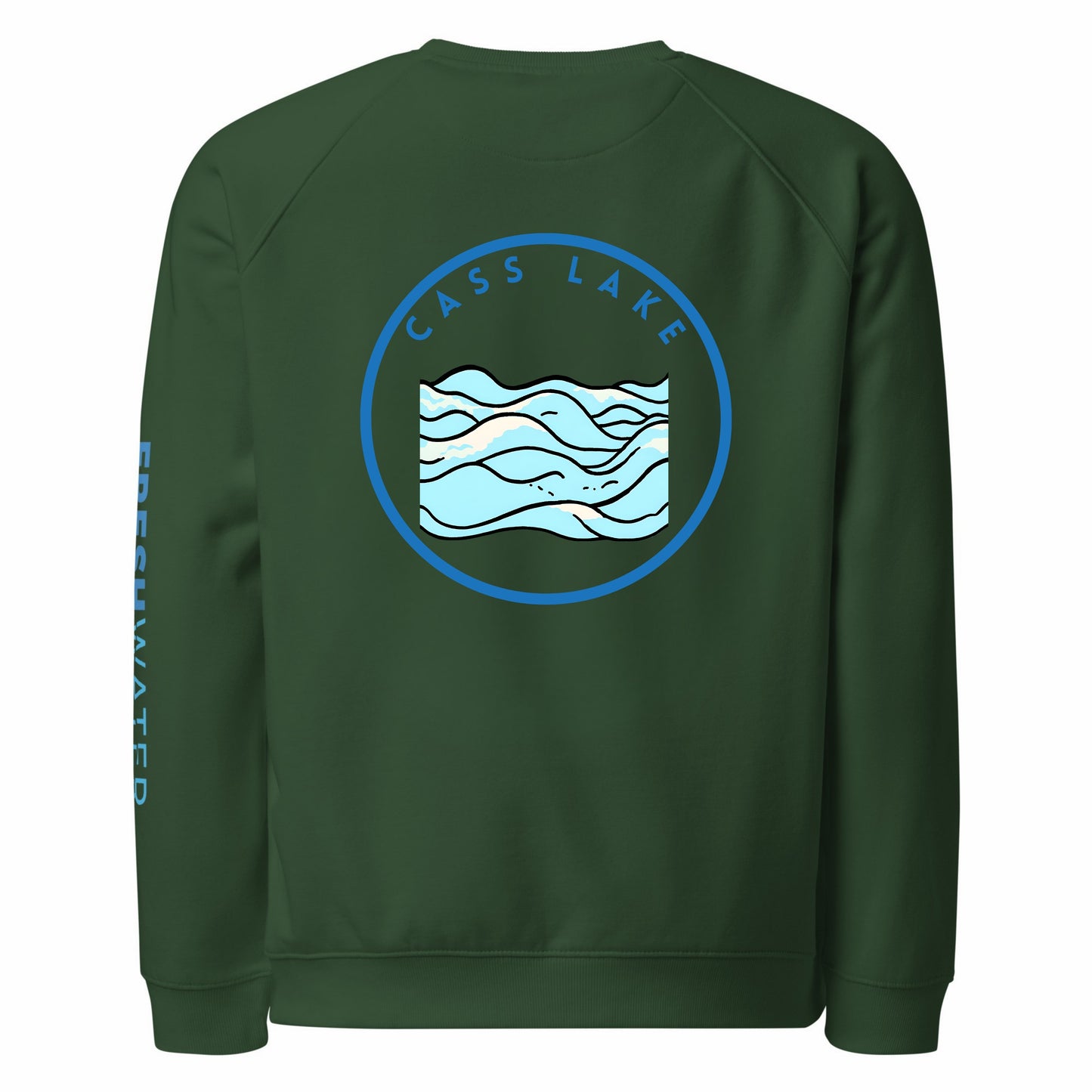 Cass Lake organic raglan sweatshirt