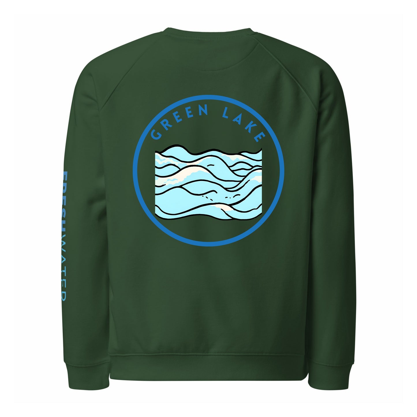 Green Lake Premium organic raglan sweatshirt