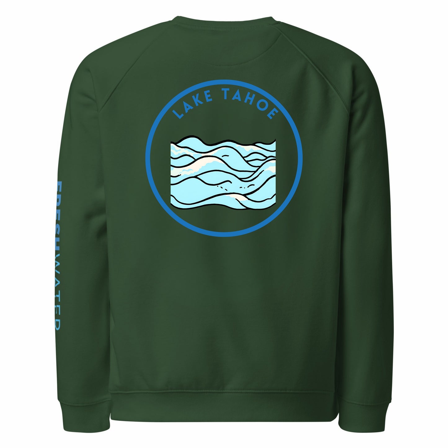 Lake Tahoe Premium organic raglan sweatshirt