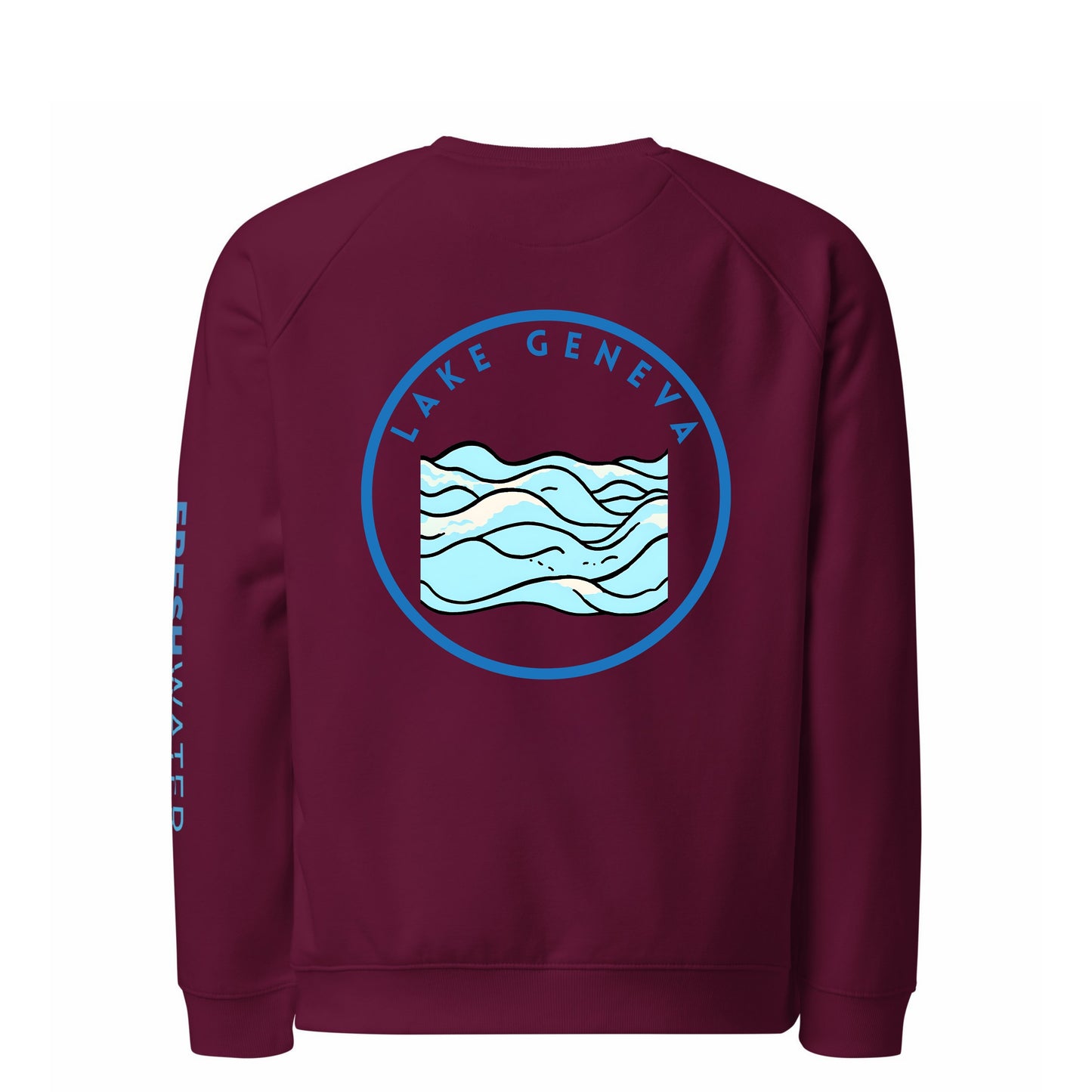 Lake Geneva Premium organic raglan sweatshirt