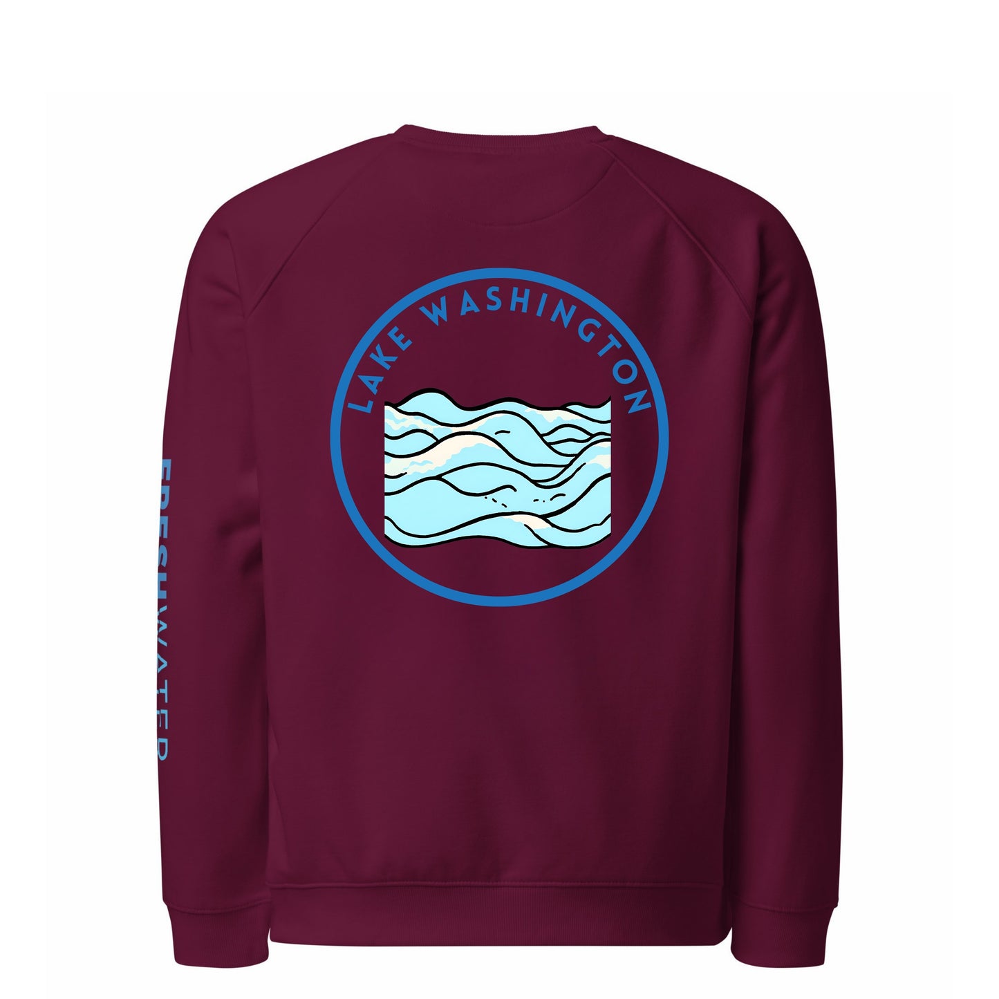 Lake Washington organic raglan sweatshirt