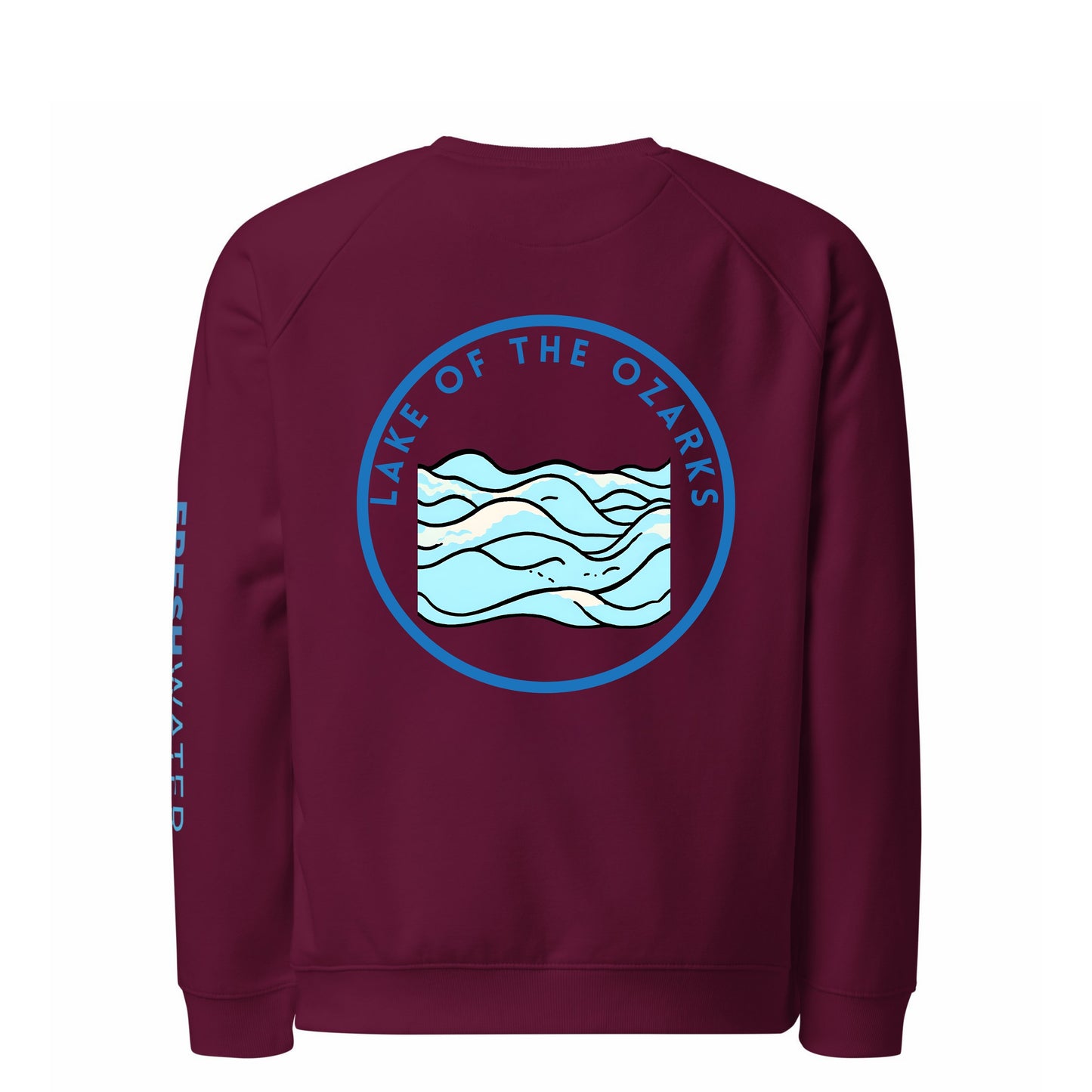 Lake of the Ozarks Premium organic raglan sweatshirt