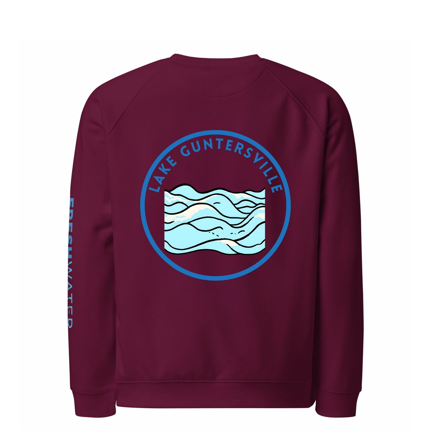 Lake Guntersville organic raglan sweatshirt