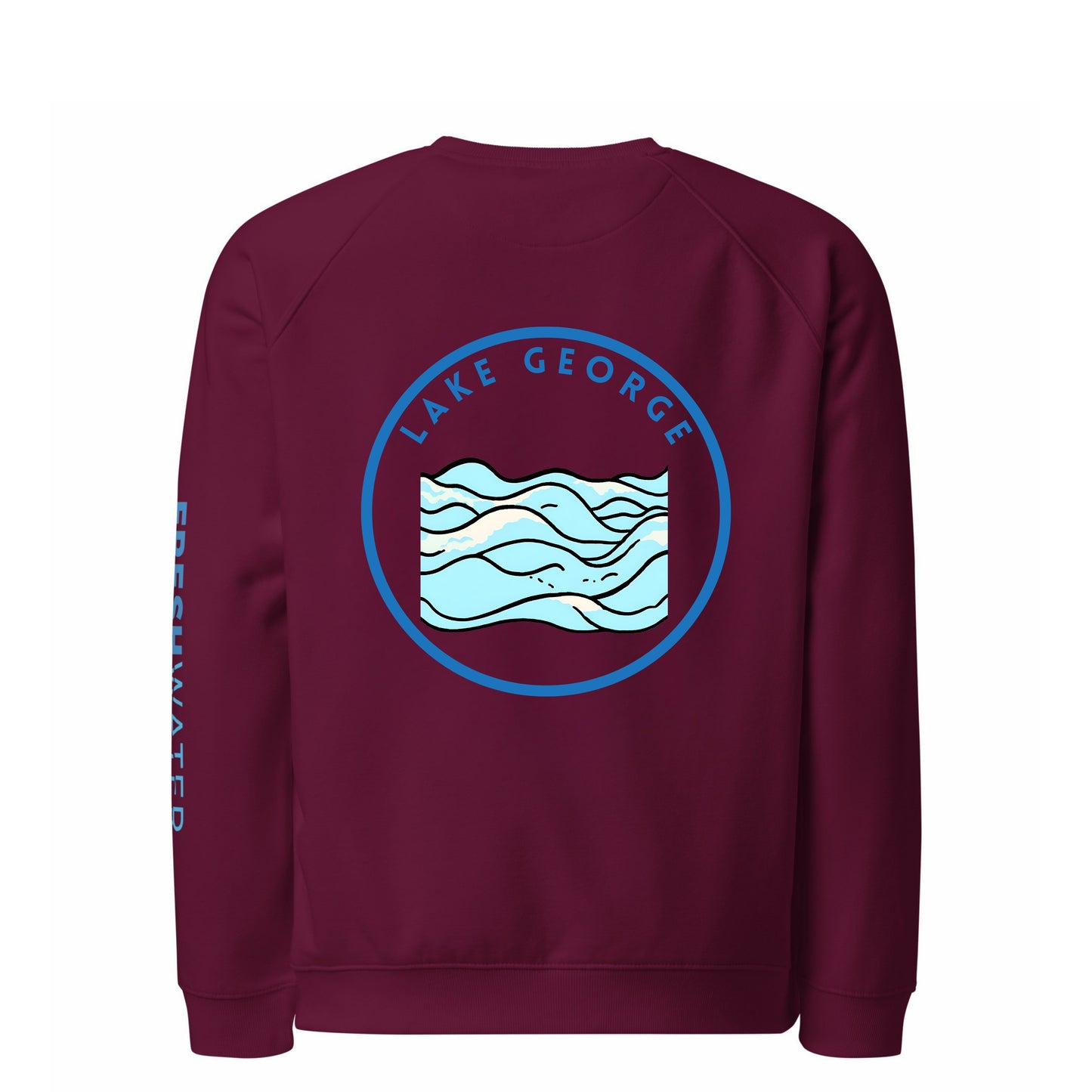 Lake George Premium organic raglan sweatshirt