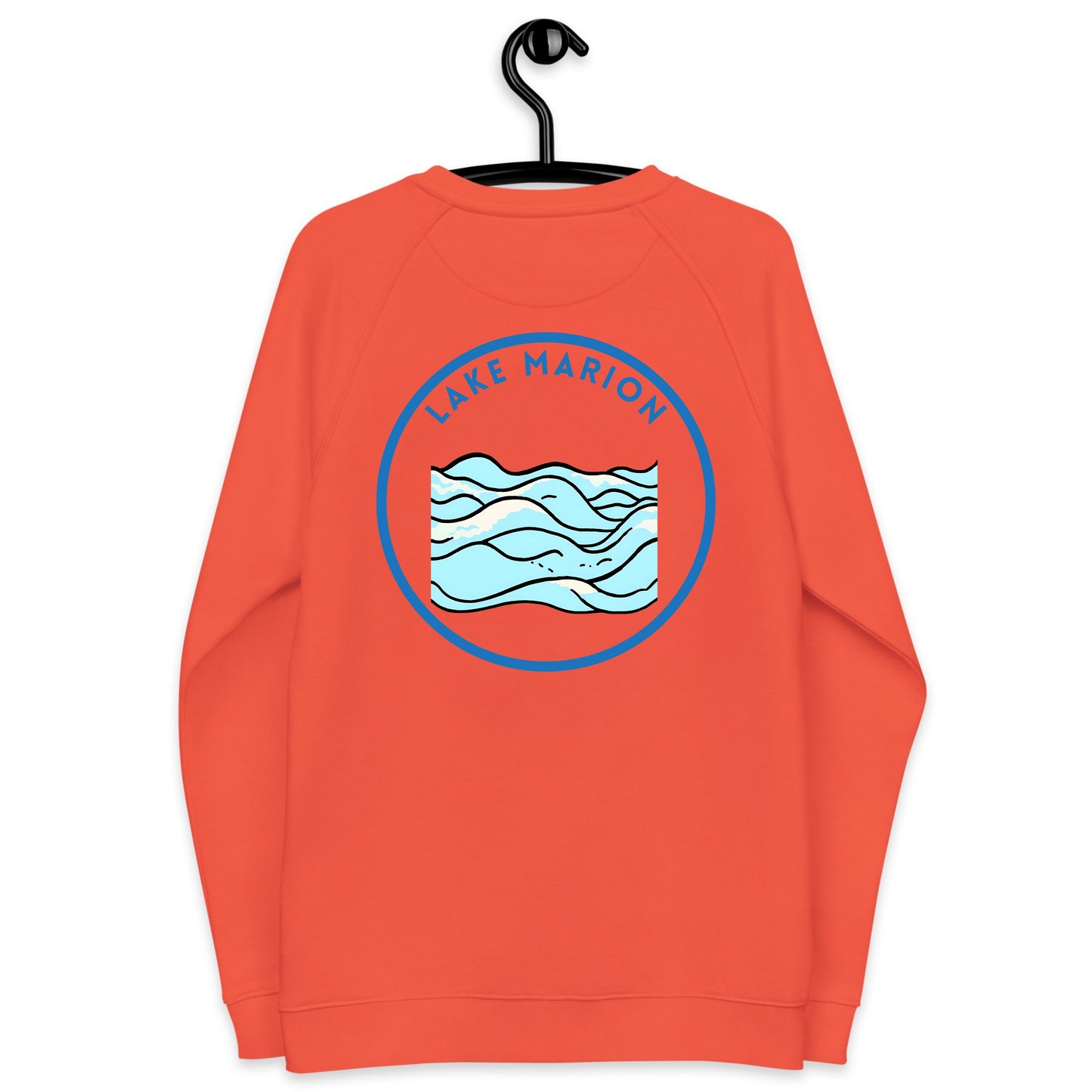 Lake Marion organic raglan sweatshirt